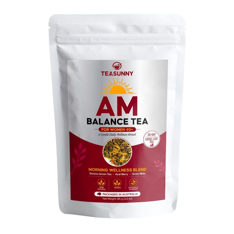AM Balance Tea – 28-Day Morning Wellness Blend (85g)