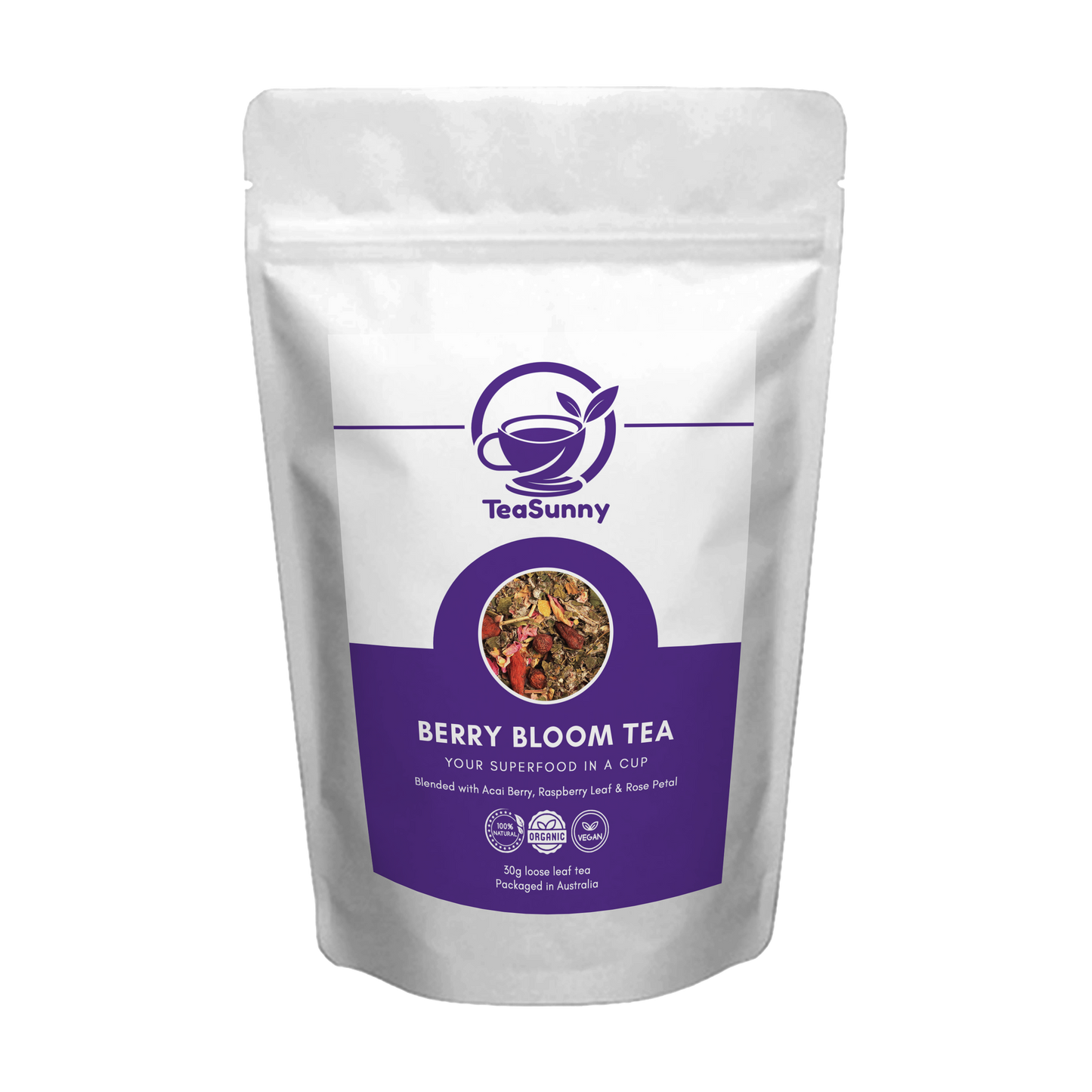 Berry Bloom Tea – Organic Loose Leaf Superfood Blend (30g)