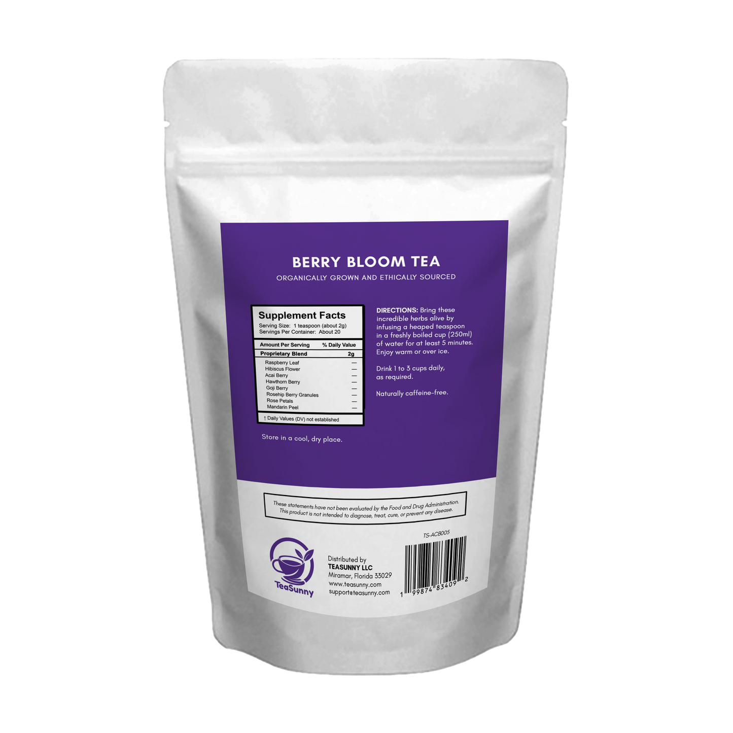 Berry Bloom Tea – Organic Loose Leaf Superfood Blend (30g)